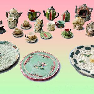 Large lot of fairy garden items